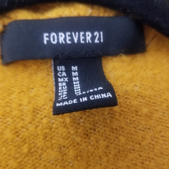Forever 21 Mustard Hooded Cardigan - Picture 3 of 3
